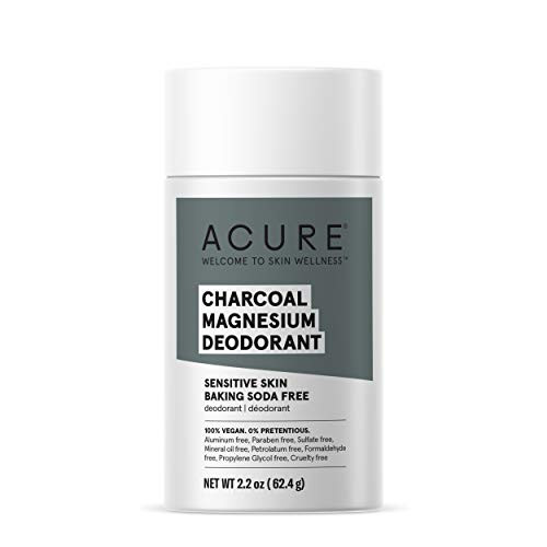 ACURE Magnesium   Charcoal Deodorant   100 Vegan   For Sensitive Skin   Aluminum   Baking Soda Free   2 2 Oz ACURE Magnesium   Charcoal Deodorant   100 Vegan   For Sensitive Skin   Aluminum   Baking Soda Free   2 2 Oz