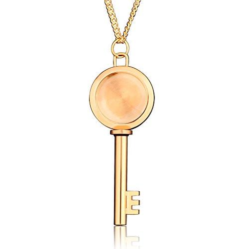 Corykeyes Key Urn Necklace for Ashes Memorial Cremation Keepsakes Gold Plated Corykeyes Key Urn Necklace for Ashes Memorial Cremation Keepsakes Gold Plated