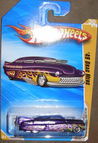 Hot Wheels 2010 030 240 New Models 30 44 Purple with Flames  49 Drag MERC
