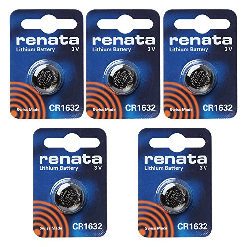 renata CR1632 Cell Coin Button Lithium Battery 3V Tag Watch Key x5 Made in swiss