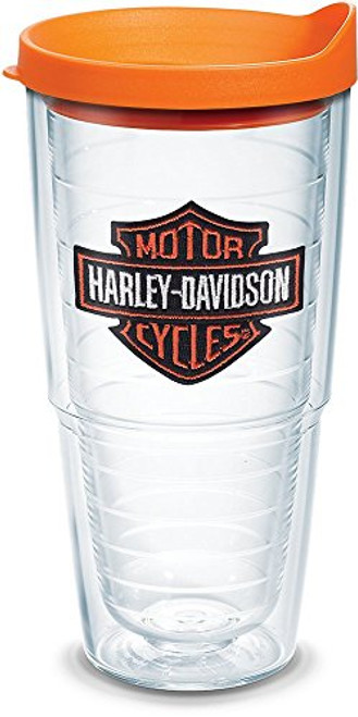Tervis 1074851 Harley Davidson - Bar & Shield Insulated Tumbler with Emblem and Orange Lid 24oz Clear Tervis 1074851 Harley Davidson - Bar & Shield Insulated Tumbler with Emblem and Orange Lid 24oz Clear