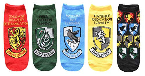 Harry Potter House Traits Juniors Womens 5 Pack Ankle Socks