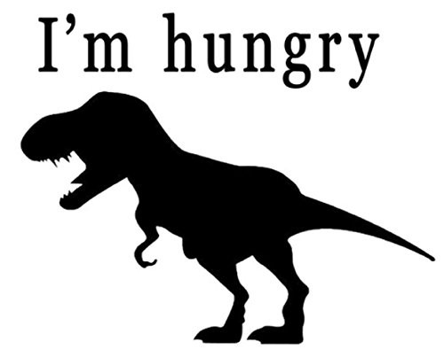 Winsome Faire I m Hungry T Rex Dinosaur Black Vinyl Wall Decal Bumper Sticker