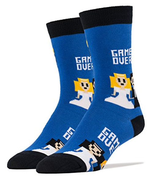 Oooh Yeah Men s Crew Funny Novelty Socks Game Over