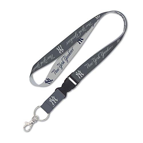 WinCraft New York Yankees Lanyard with Detachable Buckle 1  Charcoal