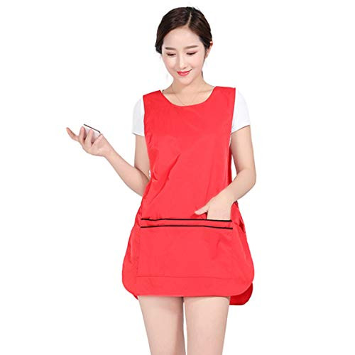 Saien Hairdresser Apron Hair Stylist Smocks Salon Aprons Waiters Sleeveless Workwear Vest Red Saien Hairdresser Apron Hair Stylist Smocks Salon Aprons Waiters Sleeveless Workwear Vest Red