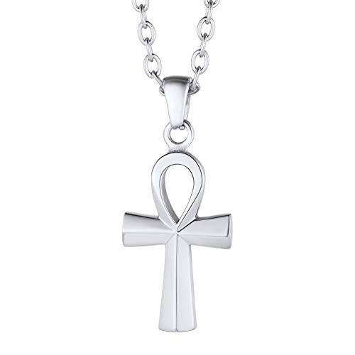 PROSTEEL Ankh Necklace African Egyptian Minimalist Jewelry Mythology Vintage Key to Life Egypt Ankh Charm Women Stainless Steel Small Cross Pendant PROSTEEL Ankh Necklace African Egyptian Minimalist Jewelry Mythology Vintage Key to Life Egypt Ankh Charm Women Stainless Steel Small Cross Pendant