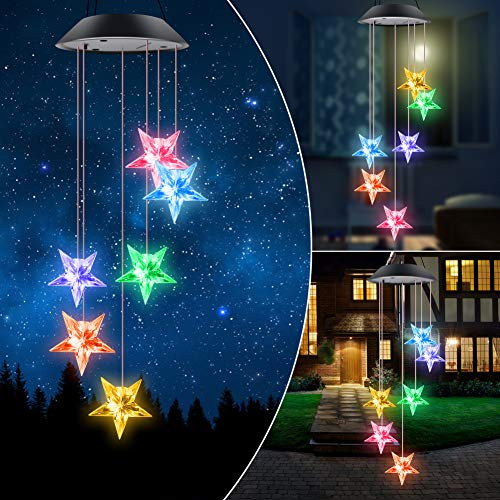 ERYTLLY Solar String Lights Color Changing LED Mobile Hummingbird Wind Chimes Waterproof Outdoor Solar Lights for Home Yard Patio Garden Stars Chimes ERYTLLY Solar String Lights Color Changing LED Mobile Hummingbird Wind Chimes Waterproof Outdoor Solar Lights for Home Yard Patio Garden Stars Chimes