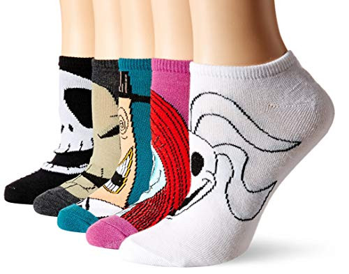 Disney womens Nightmare Before Christmas 5 Pack No Show Casual Sock Assorted Multi Fits Sock Size 9 11 Fits Shoe Size 4 10 5 US Disney womens Nightmare Before Christmas 5 Pack No Show Casual Sock Assorted Multi Fits Sock Size 9 11 Fits Shoe Size 4 10 5 US