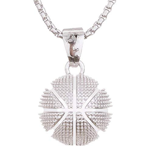 Fashion Boys Basketball Pendant Necklace Stainless Steel Necklace Chain Sports Necklace 23 Inches Fashion Boys Basketball Pendant Necklace Stainless Steel Necklace Chain Sports Necklace 23 Inches