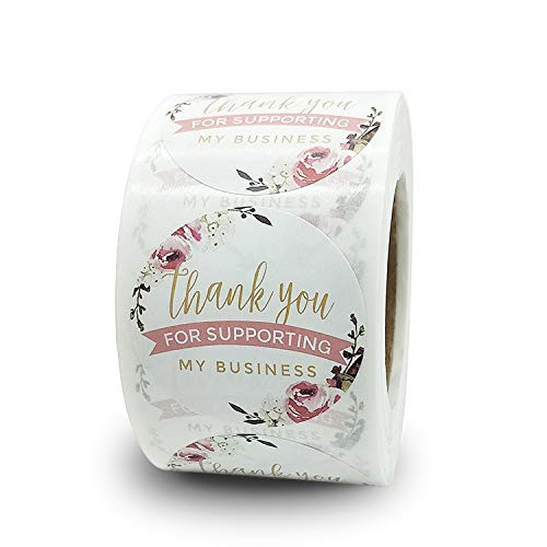 E YOMOQGG 1 5 Thank You for Supporting My Small Business Stickers Round Floral 500 Thank You Stickers Labels Roll for Bakeries Handmade Goods Crafts Small Business Owners B E YOMOQGG 1 5 Thank You for Supporting My Small Business Stickers Round Floral 500 Thank You Stickers Labels Roll for Bakeries Handmade Goods Crafts Small Business Owners B