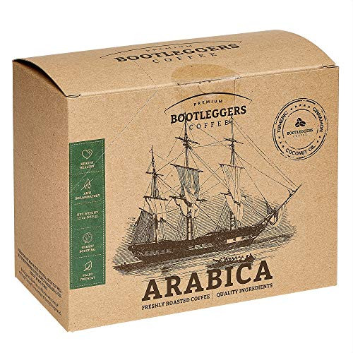Bootleggers Healthy Blend Coffee Pods for Keurig K-Cup Brewers (24 Pack) Infused With Coconut Oil, Turmeric and Cinnamon