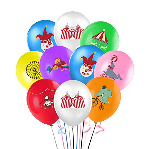 Carnival Circus Animals Balloons  Carnival Theme Latex Balloons for Kids Baby Shower Birthday Party Supplies Decorations  32Pcs