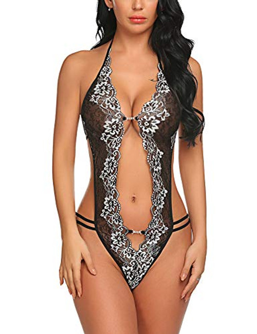 Avidlove Lace Teddy Lingerie for Women Bodysuit Sleepwear V Neck Chemise Babydoll Black XX Large Avidlove Lace Teddy Lingerie for Women Bodysuit Sleepwear V Neck Chemise Babydoll Black XX Large