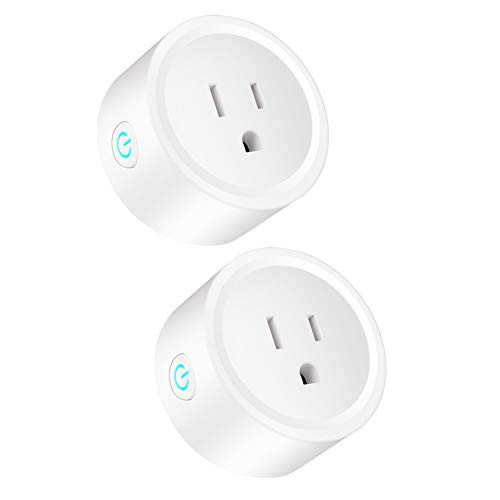Smart WiFi Plug,Mini WiFi Outlet use with Alexa Echo/Google Home/IFTTT, Smart Socket, APP Remote Control, Timer, No Hub Required - 2 Pack