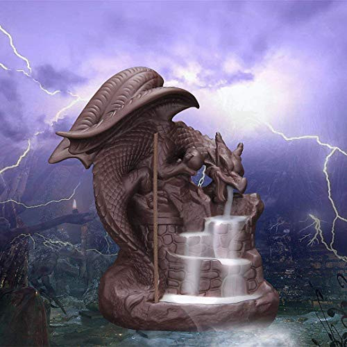 Incense Burner, Aromatherapy Incense Cones Burner Incense Stick Holder Porcelain Ceramic Backflow Incense Burner with 10 Free Cones Home Decoration Handicraft Gift Backflow Incense Holder Fly Dragon Incense Burner, Aromatherapy Incense Cones Burner Incense Stick Holder Porcelain Ceramic Backflow Incense Burner with 10 Free Cones Home Decoration Handicraft Gift Backflow Incense Holder Fly Dragon