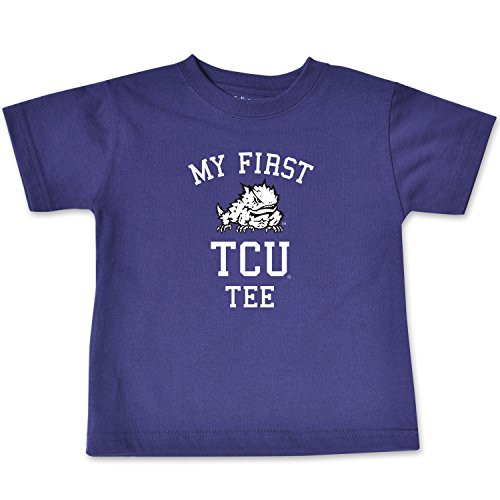 College Kids NCAA TCU Horned Frogs Infant Short Sleeve Tee  6 Months  Purple