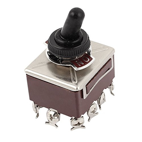 Uxcell a15061800ux0462 Toggle Switch  AC 250V 15 Amp  380V 10 Amp  12P 3 Position ON Off ON DPDT