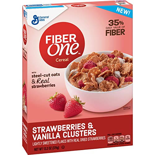 General Mills Cereals Fiber One Cereal  Strawberries and Vanilla Clusters  13 2 oz