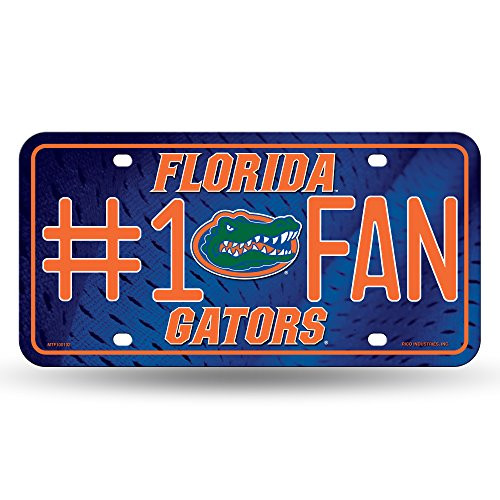 NCAA Rico Industries 1 Fan Metal License Plate Tag  Florida Gators