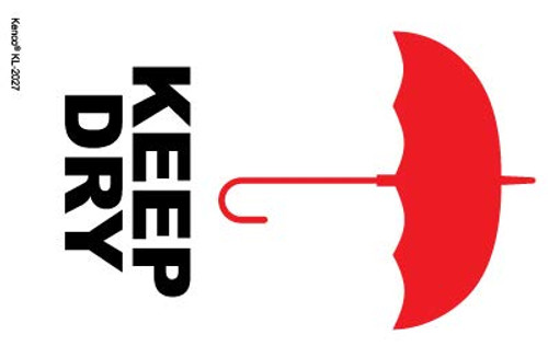 Kenco 3  X 5  Keep Dry Safe Handling Warning Stickers for Shipping and Packing   500 Permanent Adhesive Labels Per Roll