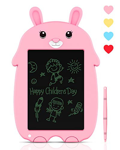 iThrough LCD Writing Tablet Doodle Board  8 5 inch Drawing Tablet Electronic Doodle Pads Writing Board for Kids   Adults  Mini Handwriting Paper Drawing Tablet Rabbit for School  Home  Office