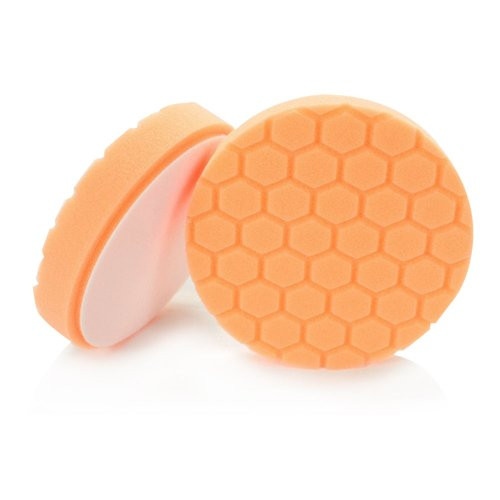 Chemical Guys BUFX_102_HEX4 Hex-Logic Medium-Heavy Cutting Pad, Orange (4 Inch) Chemical Guys BUFX_102_HEX4 Hex-Logic Medium-Heavy Cutting Pad, Orange (4 Inch)