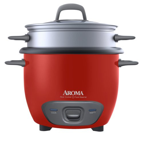 Aroma Housewares 6-Cup (Cooked) (3-Cup UNCOOKED) Pot Style Rice Cooker and Food Steamer