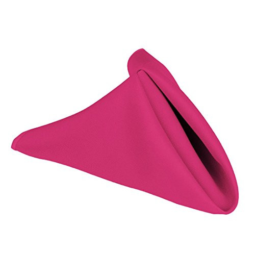 LinenTablecloth 20 Inch Polyester Napkins  1 Dozen  Fuchsia