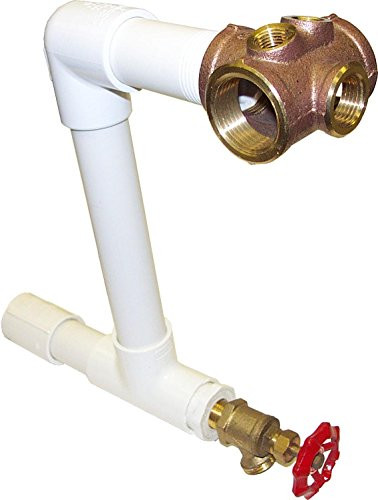 Merrill MFG BCOFT100M No Lead Brass Compact Off The Floor Tees with Boiler Drain Valve  1  MIP Tank Connection  1  FIP Lateral Connection  16 3 4  Total Length  9
