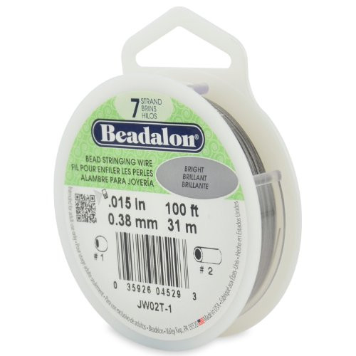 Beadalon 7 Strand 0 015   0 38 mm  100 ft  30 5 m  Bright Bead Stringing Wire