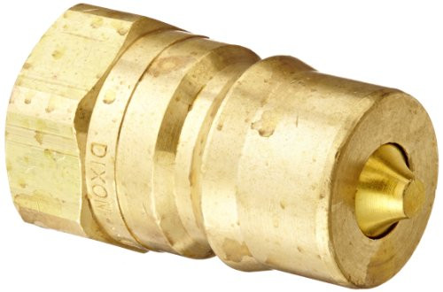 Dixon Valve H4F4 B Brass ISO B Interchange Hydraulic Fitting  Nipple  1 2  Coupling x 1 2    14 NPTF Female