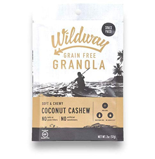 Wildway Vegan Granola Coconut Cashew Certified Gluten Free Granola Snack Packs Grain Free Paleo Non GMO No Artificial Sweetener 4 Pack Wildway Vegan Granola Coconut Cashew Certified Gluten Free Granola Snack Packs Grain Free Paleo Non GMO No Artificial Sweetener 4 Pack