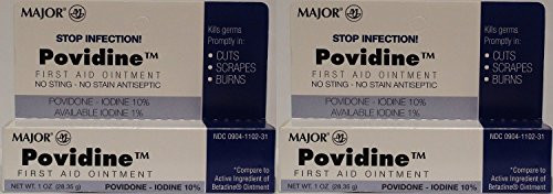 Povidone Iodine 10 Generic for Betadine Ointment 1 oz  Tube Pack of 2 Tubes Total 2 oz