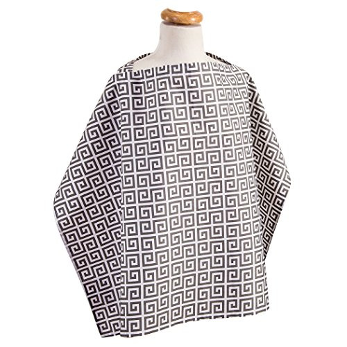 Trend Lab Gray Greek Key Nursing Cover