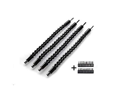 Zantle Flexible Drill Bit Extension Magnetic Hex Soft Shaft Flexible Screwdriver Extension for Connect Drive Shaft Tip Drill Bit Kit Adaptor 4 Pcs Zantle Flexible Drill Bit Extension Magnetic Hex Soft Shaft Flexible Screwdriver Extension for Connect Drive Shaft Tip Drill Bit Kit Adaptor 4 Pcs