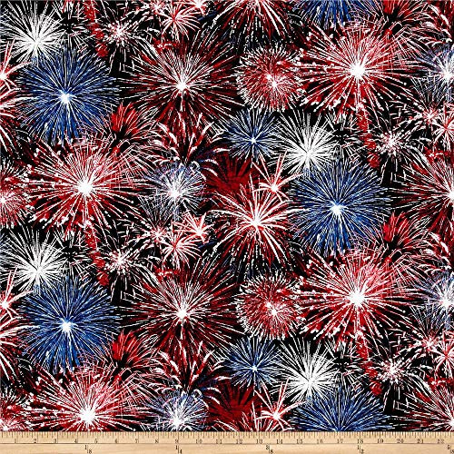Timeless Treasures  American Pride Fireworks USA  Quilt Fabric  Usa