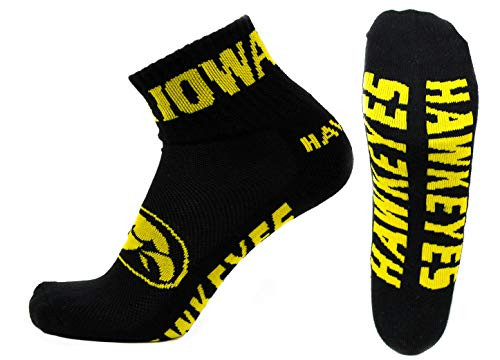 Donegal Bay NCAA Iowa Hawkeyes Men s Quarter Socks Black Donegal Bay NCAA Iowa Hawkeyes Men s Quarter Socks Black