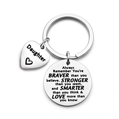 Always Remember You are Braver Than You Believe Keychain Inspirational Gifts to Daughter and Son to My Daughter Keychain Always Remember You are Braver Than You Believe Keychain Inspirational Gifts to Daughter and Son to My Daughter Keychain