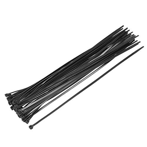 uxcell Cable Zip Ties 350mmx4 8mm Self Locking Nylon Tie Wraps Black 100pcs