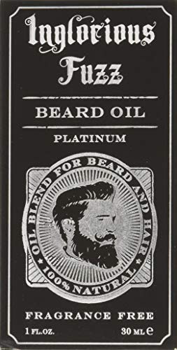 Inglorious Fuzz Beard Oil By Inglorious Fuzz   Beard Growth   Beard Hair Skin Conditioner   Fragrance Free   Better Beards for Better Men