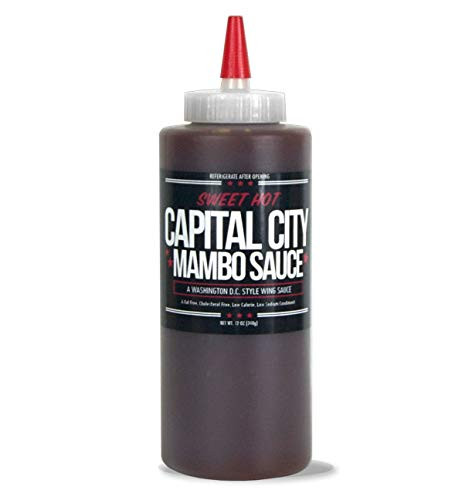 Capital City Sweet Hot Mambo Sauce   A Washington DC Wing Sauce  12 oz   Perfect for wings  chicken  pork  beef  and seafood
