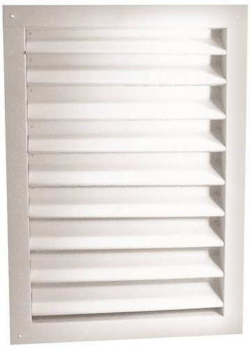 Dual Louver 12x18in White Alum