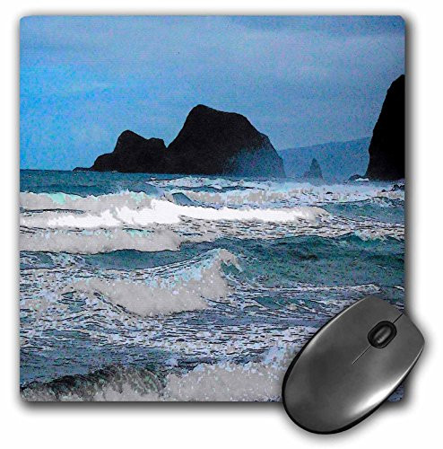 3dRose LLC 8 x 8 x 0 25 Inches Ocean Off Hawaii Painting Style Mouse Pad  mp 6076 1