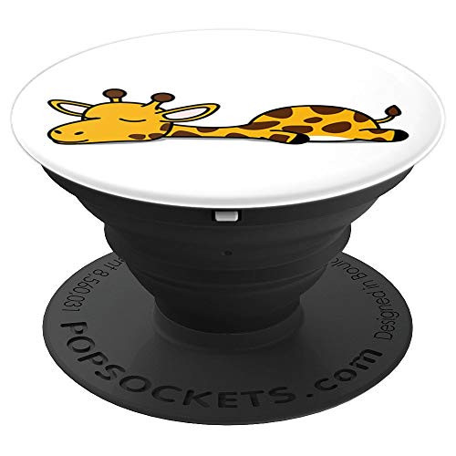 Hand Drawn Art Cartoon Cute Lazy Not Today Giraffee Nap PopSockets Grip and Stand for Phones and Tablets