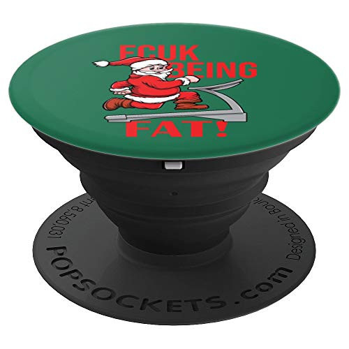 Santa Workout Gym Instructor FCUK Fat Weightlifter Christmas PopSockets Grip and Stand for Phones and Tablets Santa Workout Gym Instructor FCUK Fat Weightlifter Christmas PopSockets Grip and Stand for Phones and Tablets