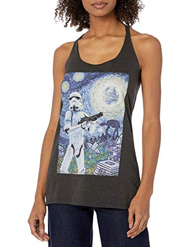 Star Wars Junior s Stormy Night Graphic Tee  Black Heather  Medium