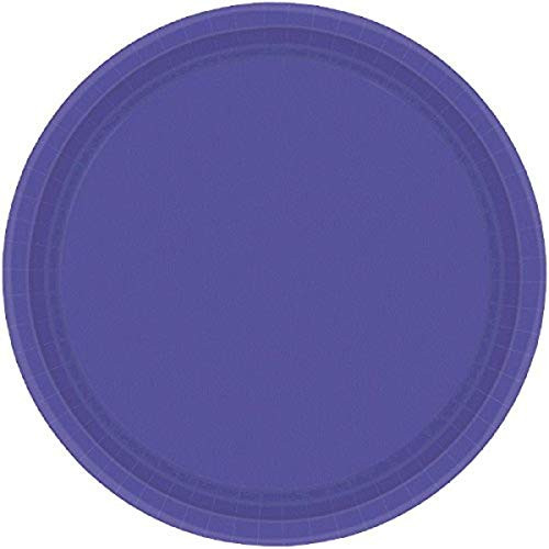 New Purple Round Paper Plates   7    Party Supply   96 ct