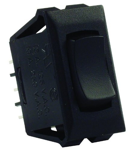 JR Products 12675 Black SPDT Mom On Off Mom On Switch