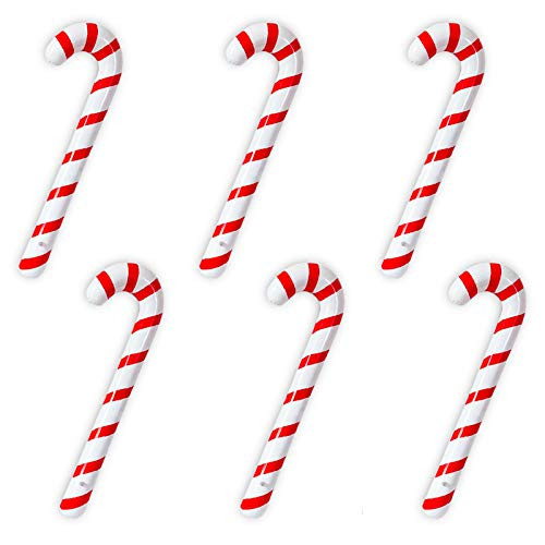 Joliyoou Inflatable Candy Canes for Christmas Decorations Candy Canes Balloons for Party Decorations Outdoor Candy Canes Decorations 6 PCS Joliyoou Inflatable Candy Canes for Christmas Decorations Candy Canes Balloons for Party Decorations Outdoor Candy Canes Decorations 6 PCS